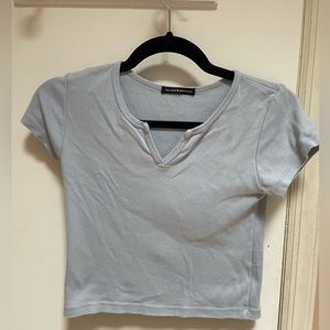 BRANDY MELVILLE - Light Blue Baby Tee